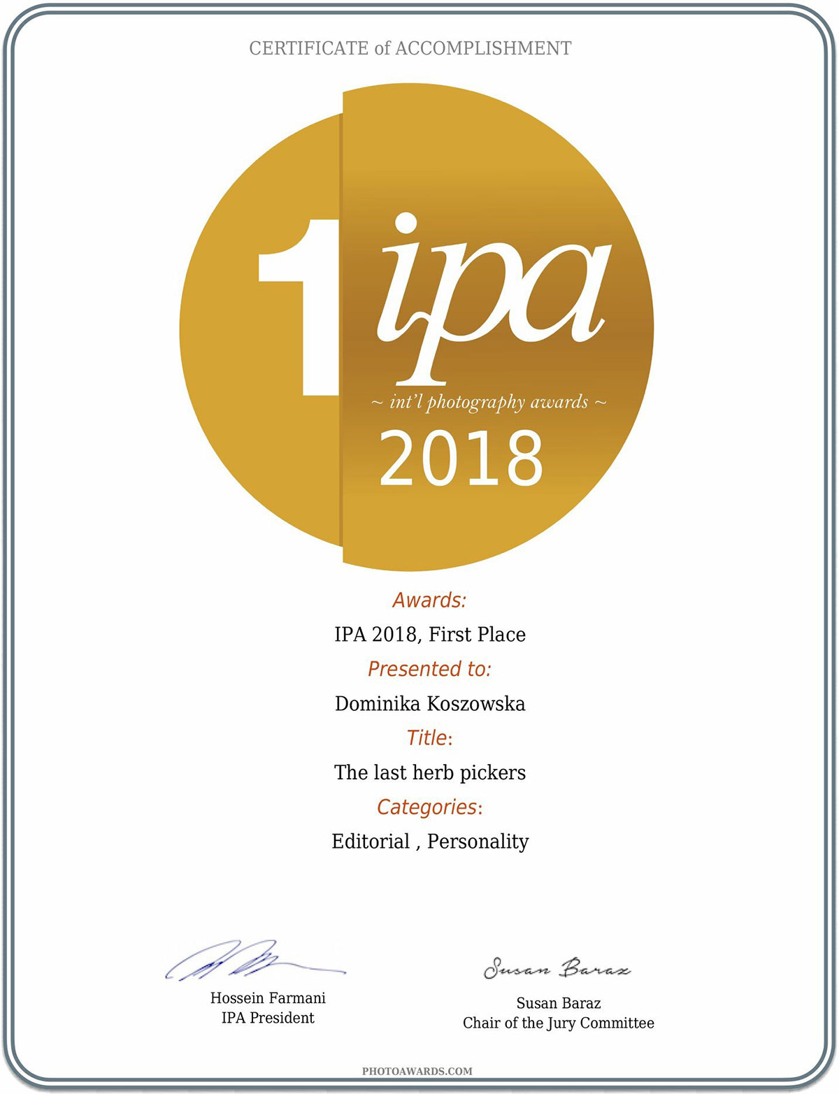 Dominika Koszowska zloto2018