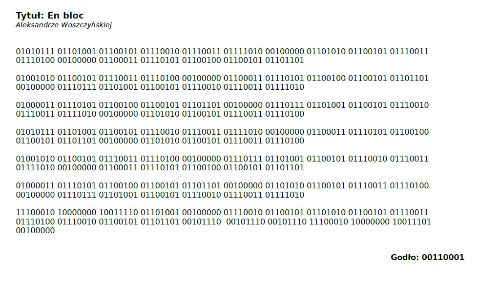 wiersz w szwedkowski